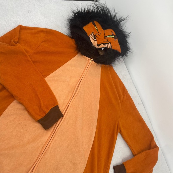 Disney Other - Disney The Lion King Scar Fleece Union Suit Pajamas Orange Black SM Costume
